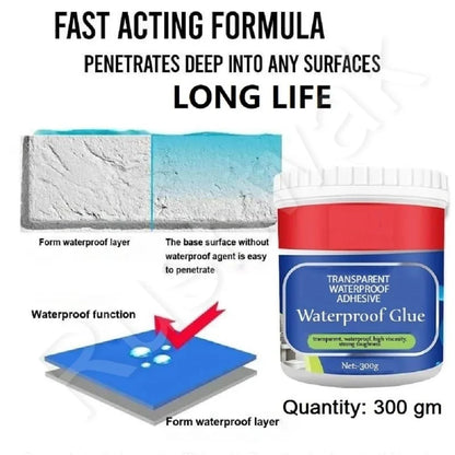 Leak-Proof Transparent Waterproof Glue with Brush – For Cracks
