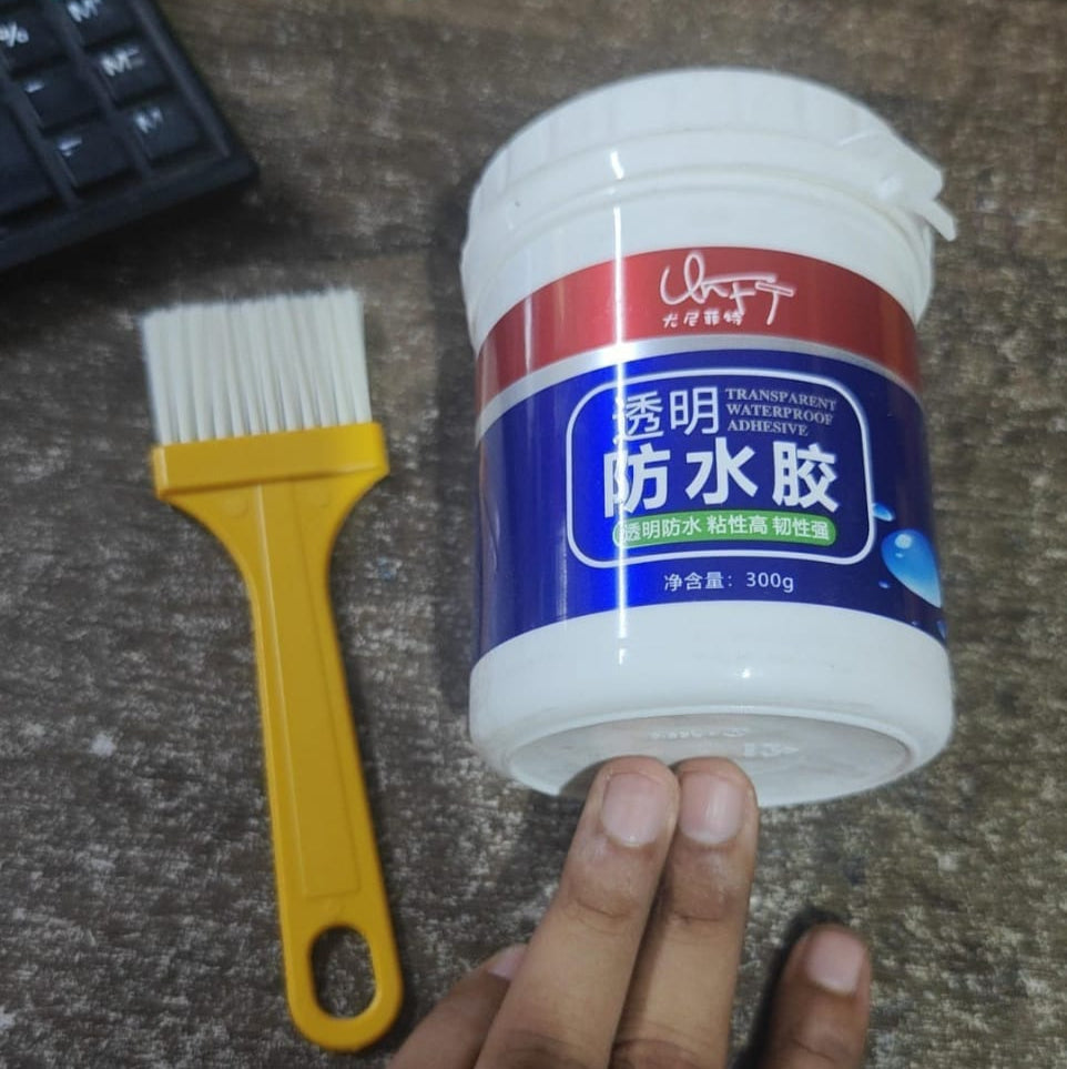 Leak-Proof Transparent Waterproof Glue with Brush – For Cracks